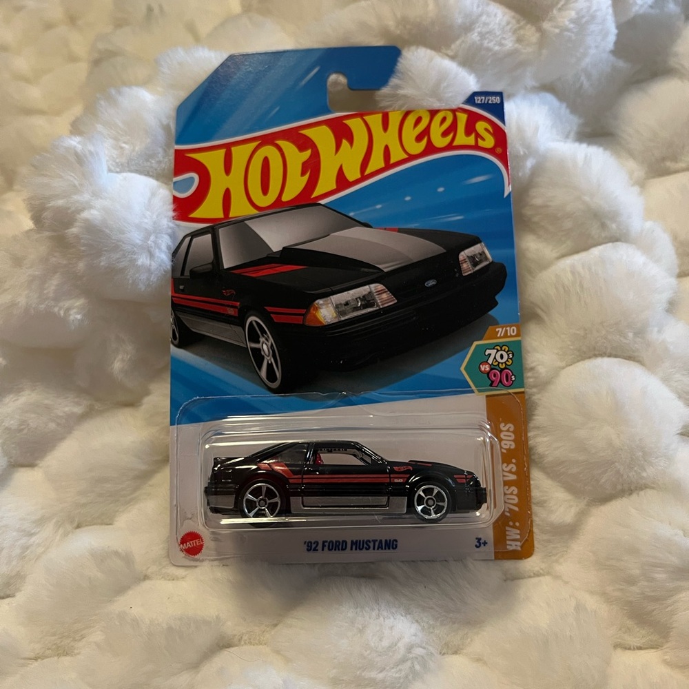 '92 Ford Mustang - Black and Red Hot Wheels